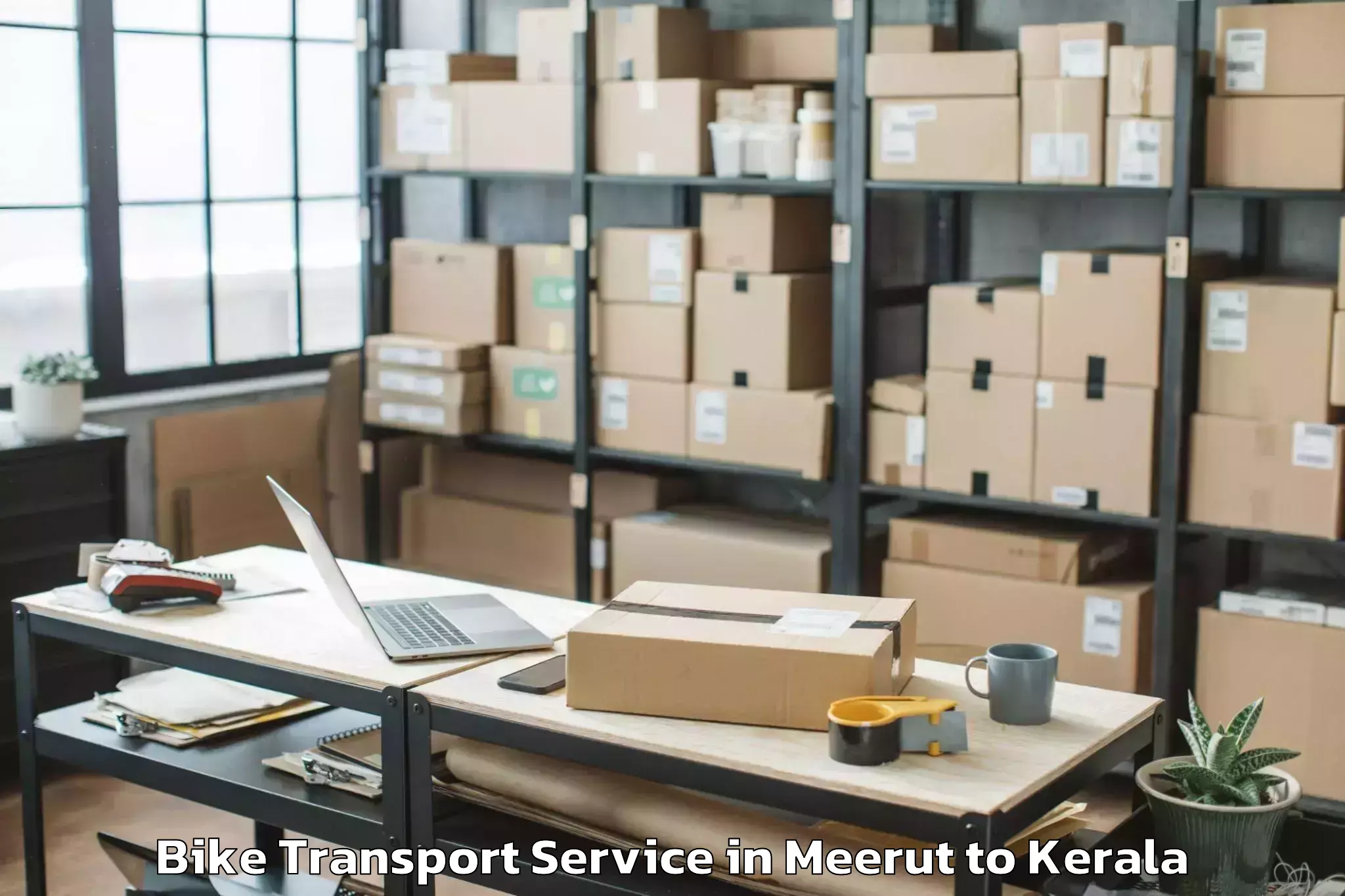 Top Meerut to Kannavam Bike Transport Available